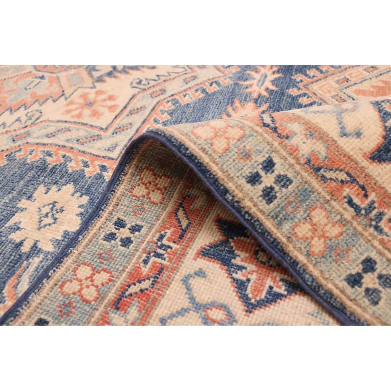 ECARPETGALLERY Hand-knotted Finest Ghazni Navy Wool Rug - 6'6 x 9'8