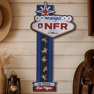 American Art Decor Wrangler NFR 2025 Western Metal Wall Art Sign - 12.5" x 25"