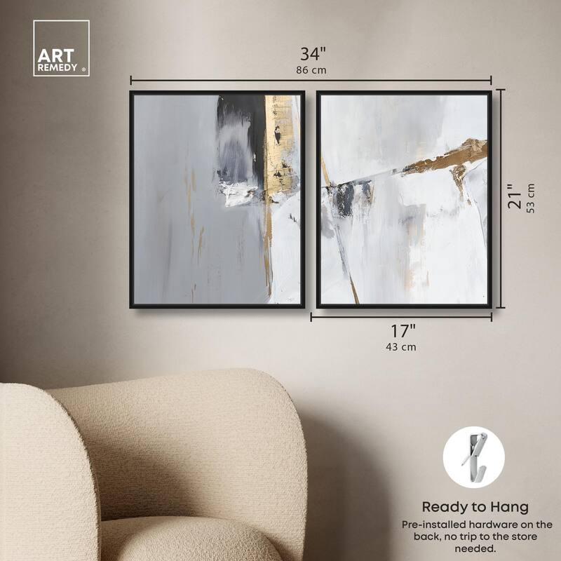 Cracks of Creation I Canvas Set of 2 by Art Remedy
