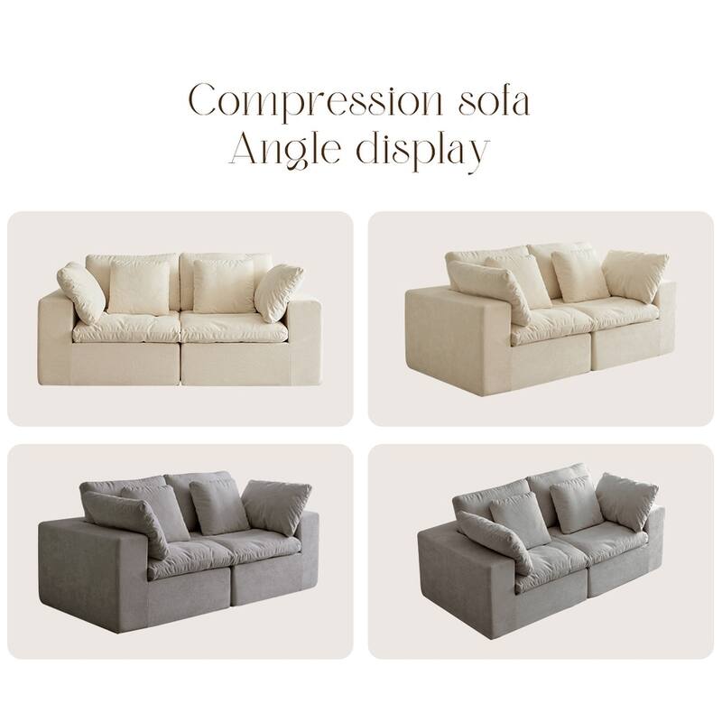 Modular Sectional Sofa, Compressed Sectional Sofa Modern Minimalist Style Corduroy Couch, Sleeper Sofa