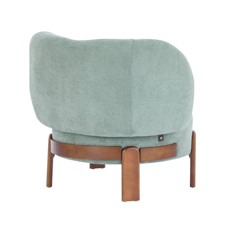 Roomfitters Modern Wingback Armchair with Curved Backrest, Upholstered Accent Seating for Living Room Comfort