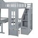 preview thumbnail 45 of 46, Full-Over-Full Bunk Bed with Changeable Table