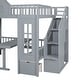 preview thumbnail 41 of 156, Modern Style Wooden Bunk Bed with Changeable Table, Upper Bed and Down Desk