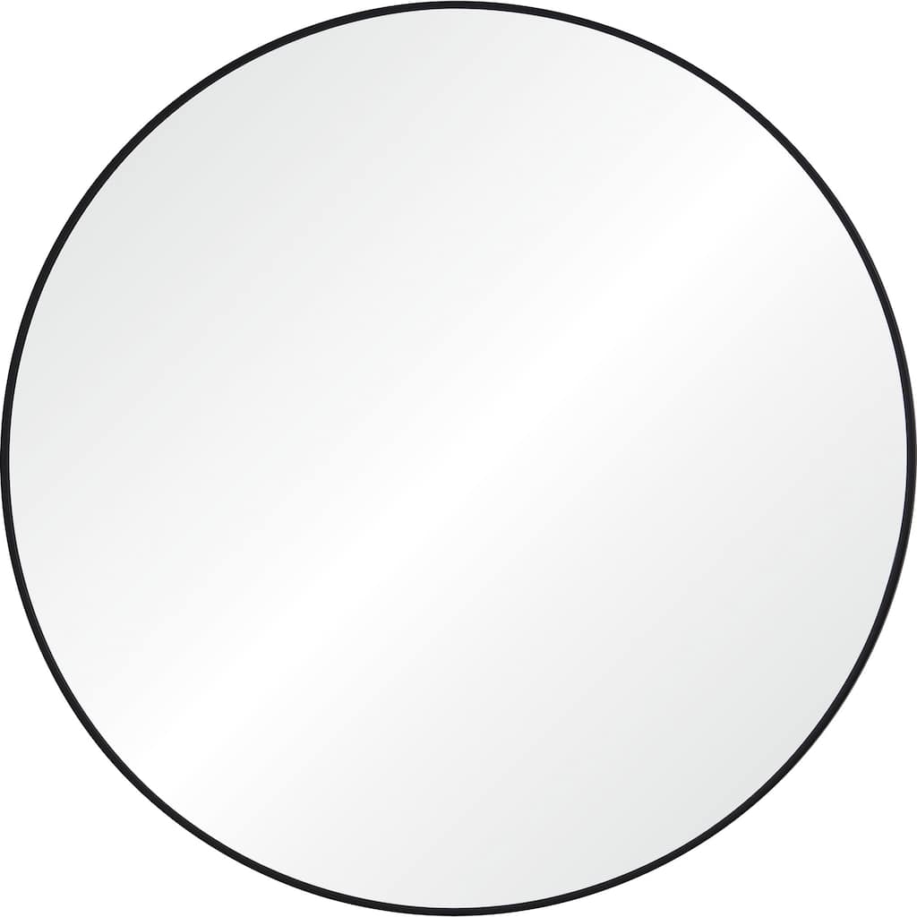Round Matte Framed Wall Mirror - 36" - Black