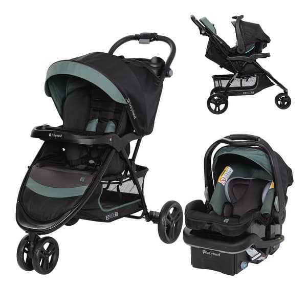 slide 1 of 1, Baby Trend EZ Ride SE Travel System with Secure-Lift Infant Car Seat, Dash Sage