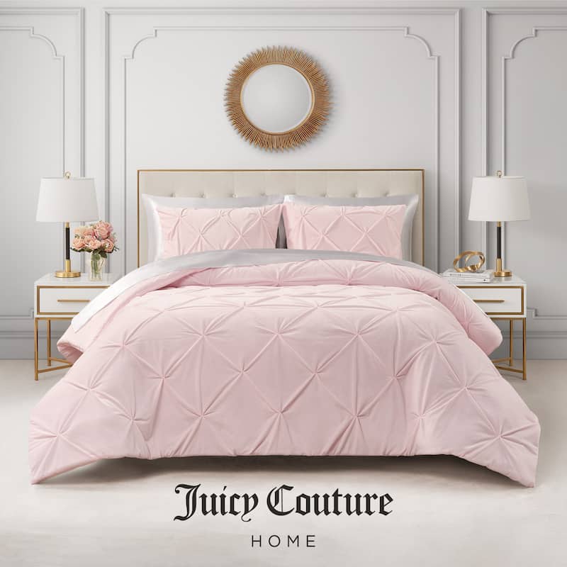 Juicy Couture Kiss Pleat Plush Comforter Sets