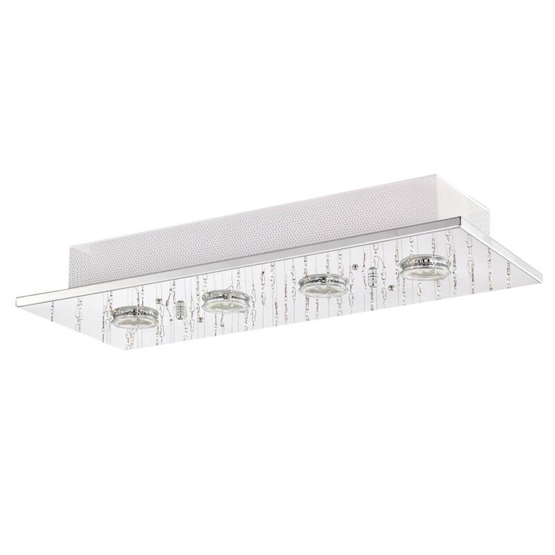 Panarea Rain Drop 4-Light Flush Mount for Kitchen, Living/Dining Room, Office