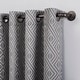preview thumbnail 3 of 19, Scott Living Gresham Geometric Total Blackout Grommet Curtain Panel, Single Panel