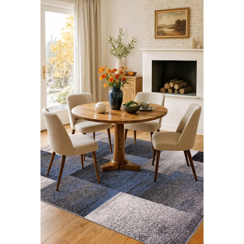 World Rug Gallery Modern Geometric Boxes Area Rug