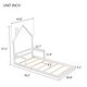 preview thumbnail 14 of 15, Twin House-Shaped Headboard Floor Bed with Handrails ,Slats