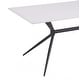 preview thumbnail 42 of 131, Elega Modern Sintered Stone Dining Table Modern Trestle Base Powder-Coated Steel Frame Kitchen Table - 47"-71"
