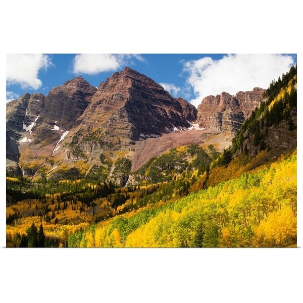 Shop Autumn Trees On Mountain Maroon Bells Maroon Creek