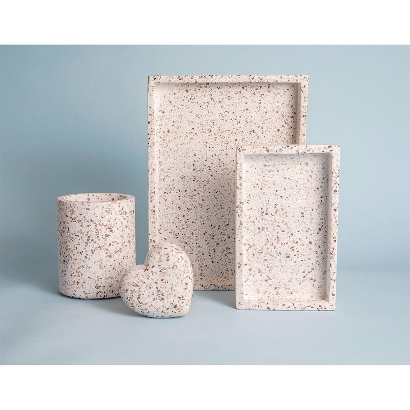 Lg. Terrazzo Rect. Tank Tray 14" x 10"