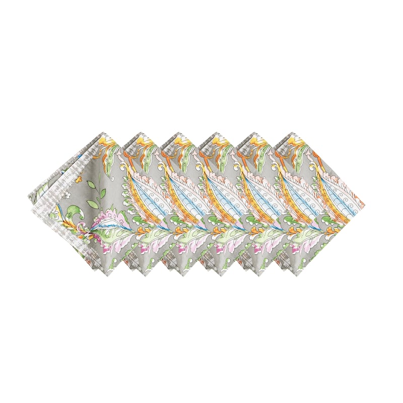 Frey Reversible Colorful Paisley Napkin Set of 6 - Set of 6