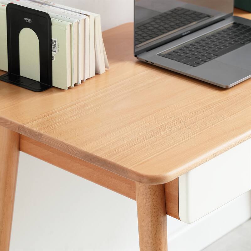 Large Office Desk with 2 Drawers Makeup Workstation