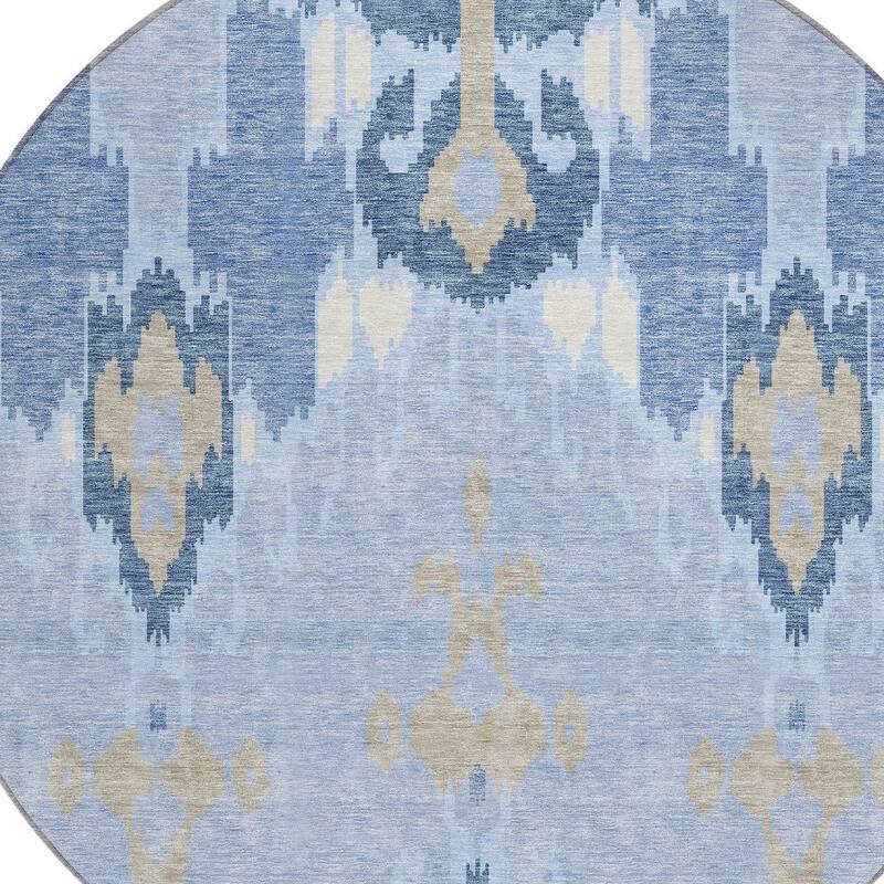 HomeRoots Ikat Transitional Rectangle Outdoor Rug