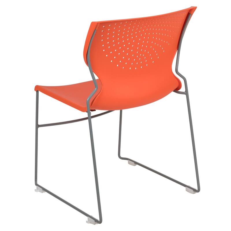 661 lb. Capacity Full Back Stack Chair with Powder Coated Frame