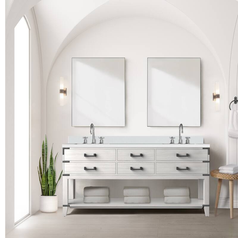 Norwalk Bath Vanity with Quartz Top, Sink and Mirror