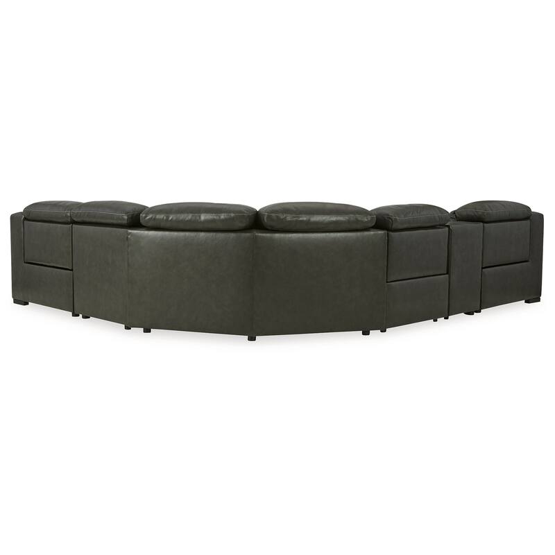 Signature Design by Ashley Center Line 6-Piece Power Reclining Sectional - 138.25"W x 120.5"D x 35"H