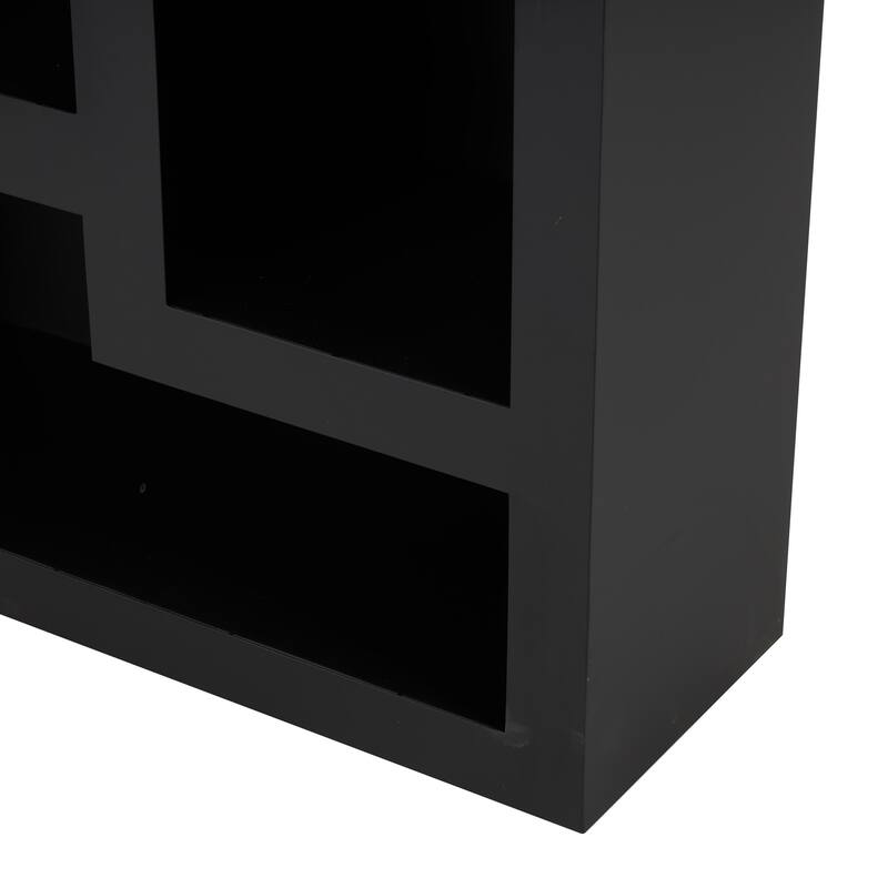 Black or Cream Metal 5 Shelf Geometric Storage Shelving Unit