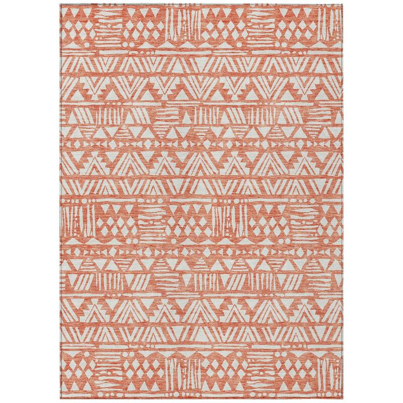 Machine Washable Indoor/ Outdoor Chantille Boho Tribal Rug
