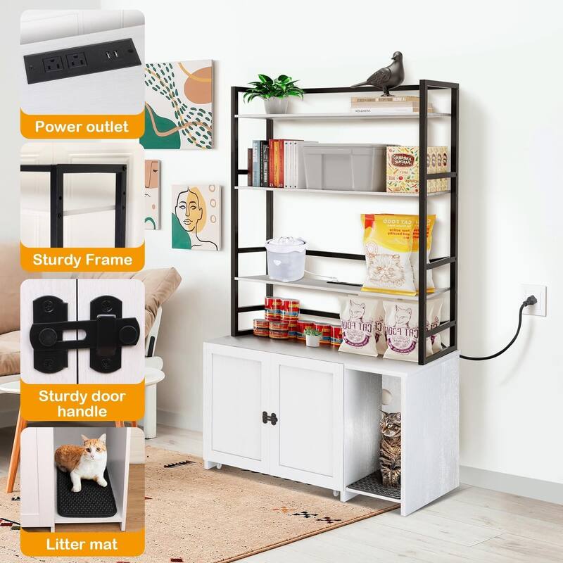 Cat Litter Box Enclosure Push-Pull Chassis