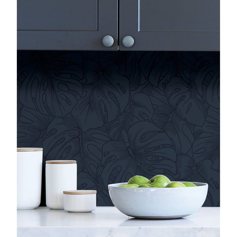 Scott Living Borneo Indigo Peel and Stick Wallpaper
