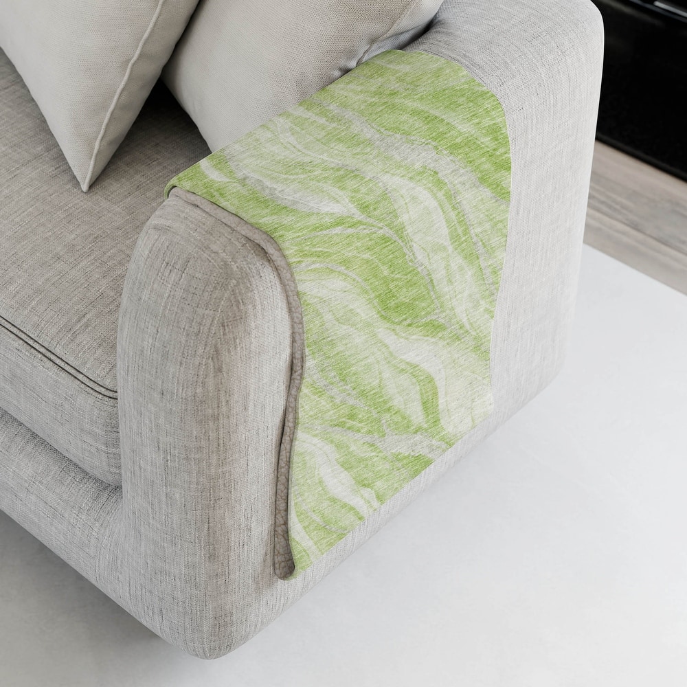 Premium Machine Washable Abstract Modern Sherpa Throw Blanket