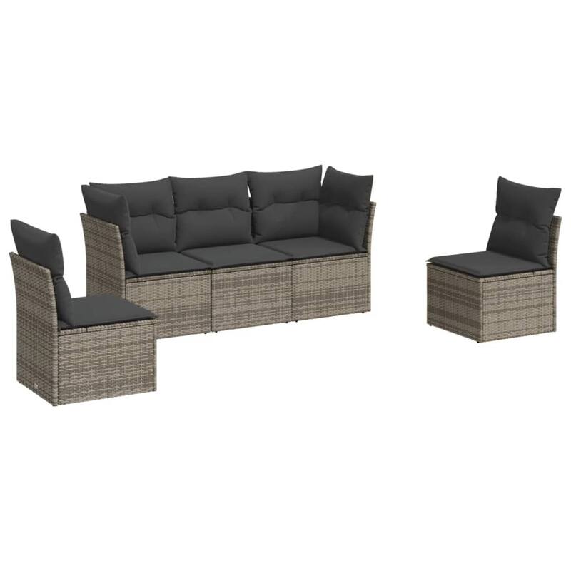 vidaXL Garden Sofa Set Grey - 24.4 x 24.4 x 27.2