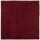 SAFAVIEH Laguna Shag Verdiana Solid Color 2-inch Thick Shag Rug - 6'7" Square - Maroon