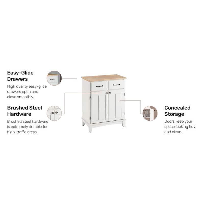 Homestyles Buffet Of Buffets Off-White Wood Buffet - 29" x 16" x 36"