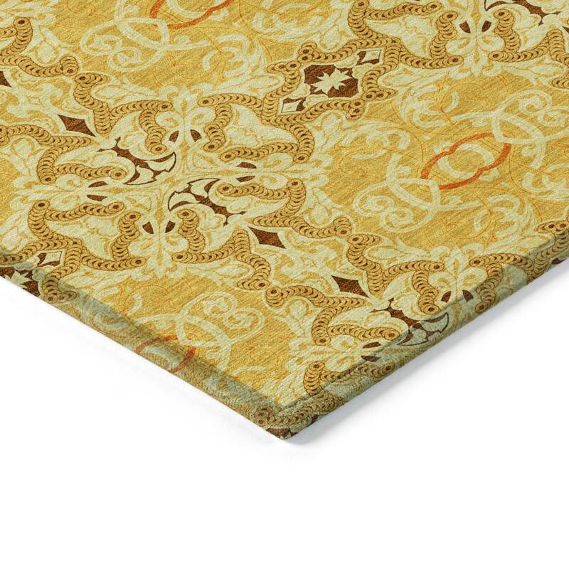 Machine Washable Indoor/ Outdoor Chantille Traditional Medallions Rug