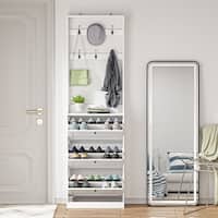 https://ak1.ostkcdn.com/images/products/is/images/direct/214c8d3459e99ae876ab56e787e3a9b825b9fa2c/Anmytek-White-Shoe-Cabinet-with-Coat-Racks-for-Entryway-3-Flip-Drawers-Shoe-Rack-Organizer.jpg?imwidth=200&impolicy=medium