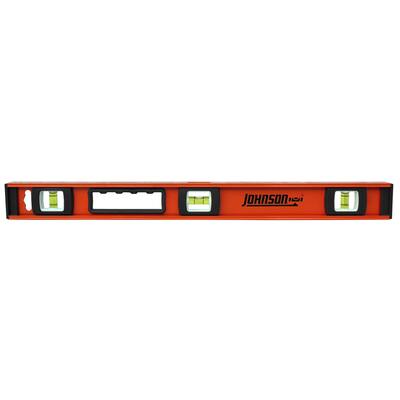 Johnson 24 in. Aluminum Heavy Duty I-Beam Level 3 vial - 24"