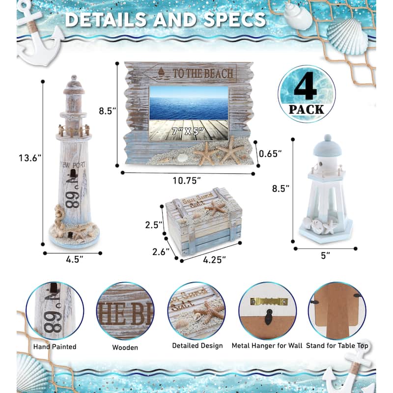 CoTa Global Coastal Horizon Nautical Collection - 4 Pieces Set