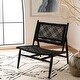 preview thumbnail 4 of 63, SAFAVIEH Bandelier Open Leather Weave Squared Accent Chair. - 26" W x 32" D x 31" H