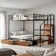 preview thumbnail 1 of 14, Twin Over Full Metal Bunk Bed with Drawer and Lateral Storage Ladder for Kids Black