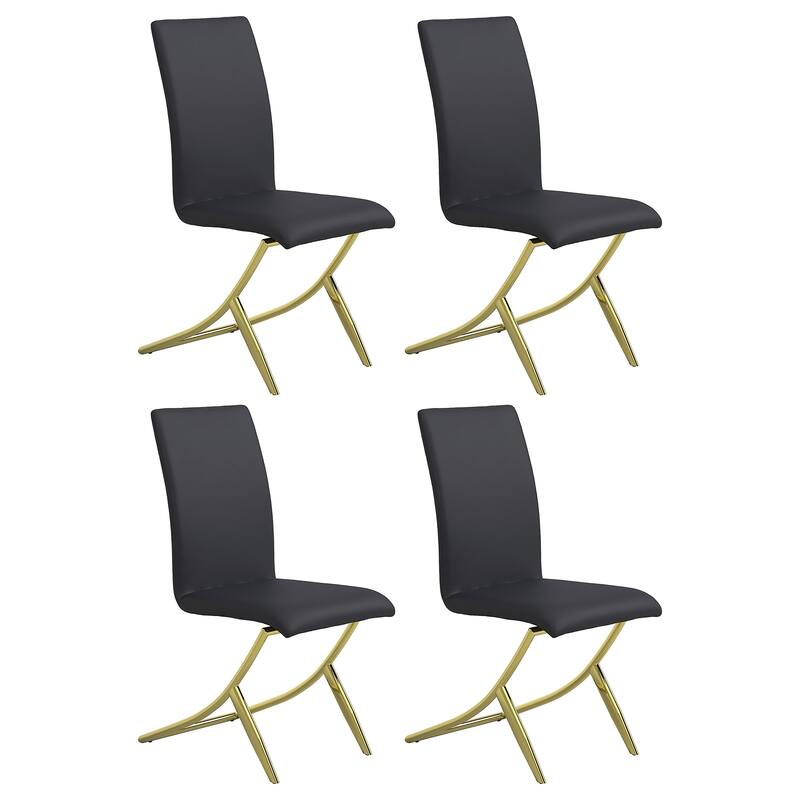 Carmelia Black Upholstered Dining Side Chair (Set of 4) - Black