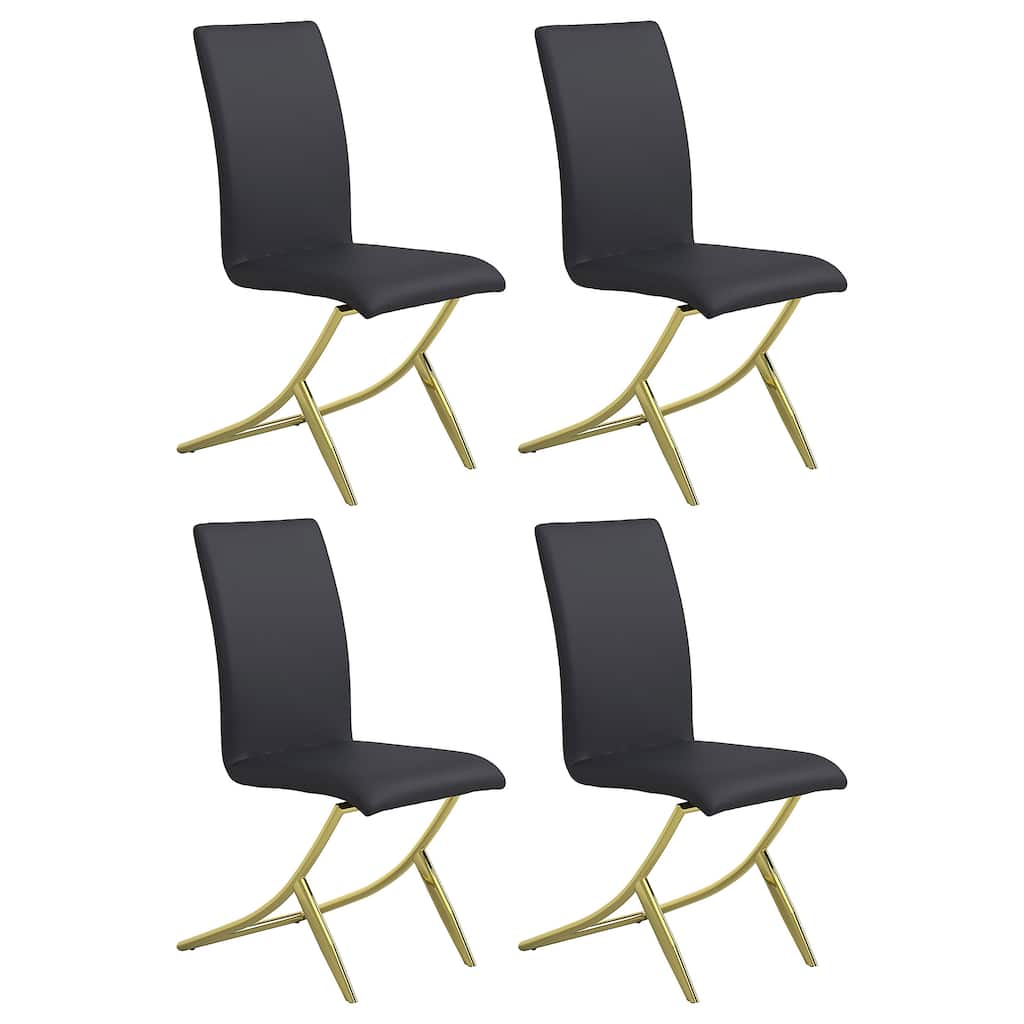 Carmelia Black Upholstered Dining Side Chair (Set of 4)