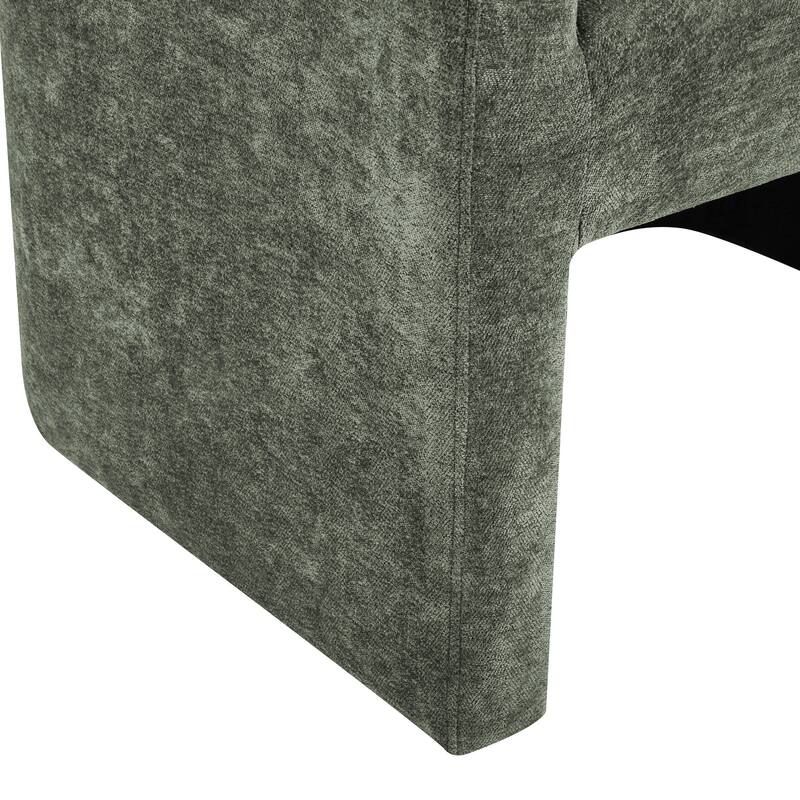Barrel Accent Chair With Storage Ottoman,Modern Living Room Barrel Chair,Chenille Reading Chair With Ottoman For Living Room