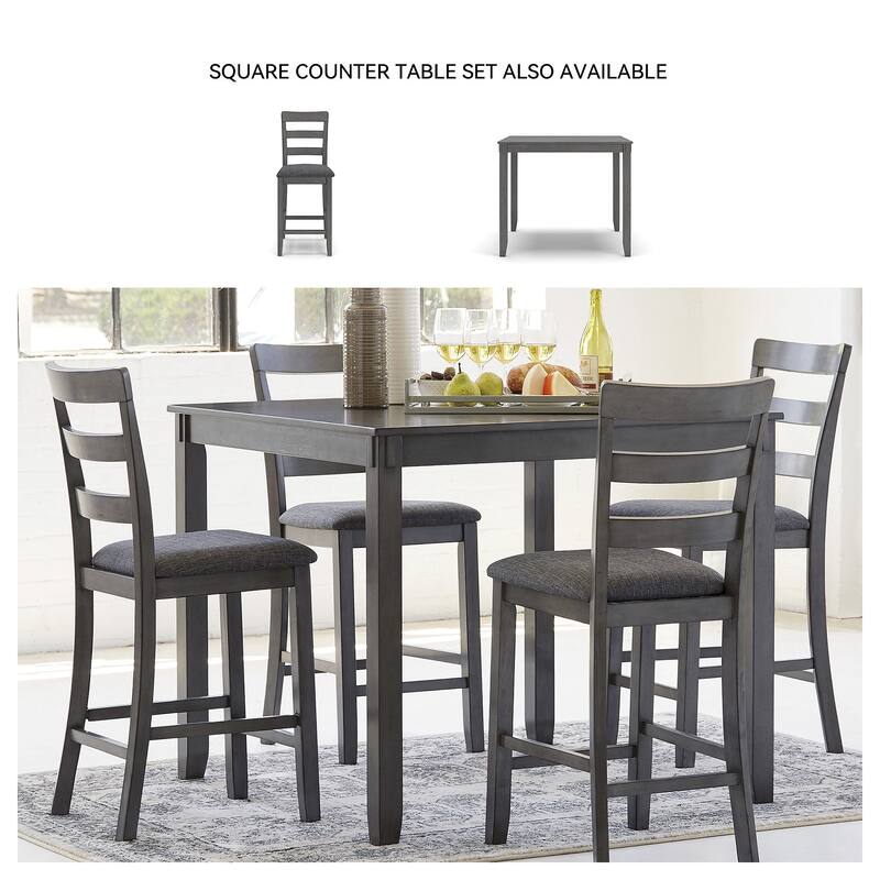 Bridson Rectangular Dining Room Table Set of 6 - Gray
