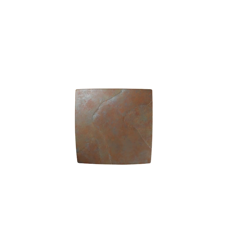 Justice Design Ambiance ADA Tierra Red Slate Square Wall Sconce - Red