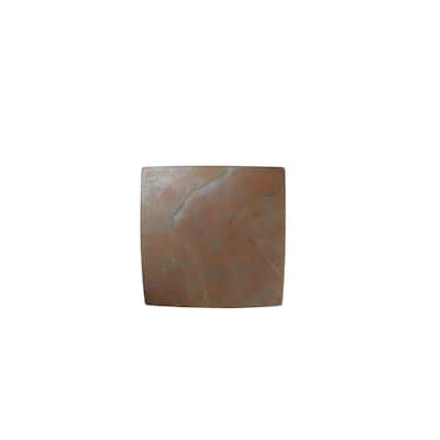 Justice Design Ambiance ADA Tierra Red Slate Square Wall Sconce
