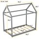 preview thumbnail 10 of 31, Twin Size Classic Wooden Wooden House Bed