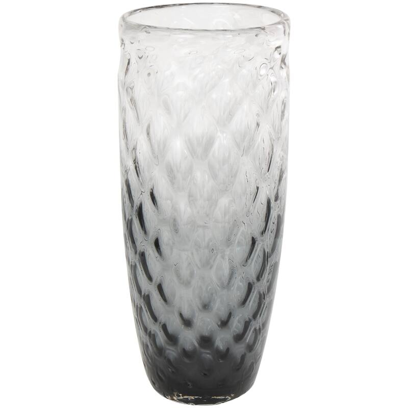 Black Glass Handmade Ombre Vase