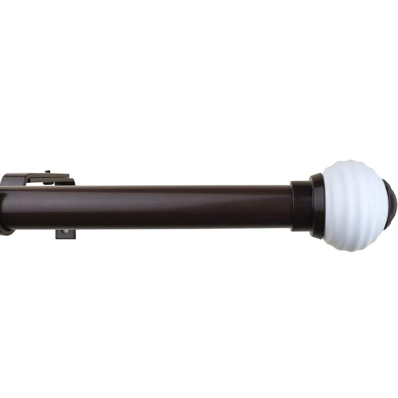 1-inch Diameter Miele Adjustable Single Drapery Curtain Rod - 28"-48" - Bronze