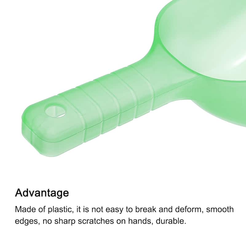 Ice Scoop Plastic 5.9x3.3x2.4" Flour Cereal Sugar Shovel Green