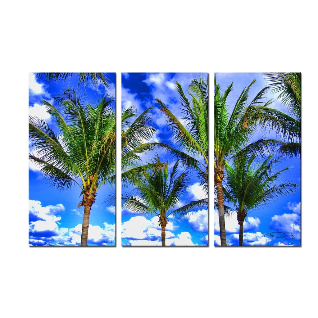 Ready2HangArt 'Shady Palms' 3 Piece Wrapped Canvas Wall Art Set