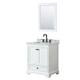 Option White / White Carrara Marble Top / Matte Black