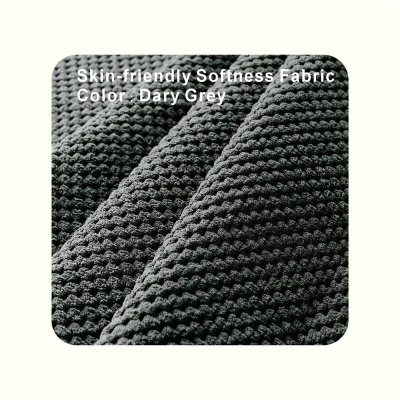 Round Storage Ottoman with Lift-Off Tray and Upholstered Fabric